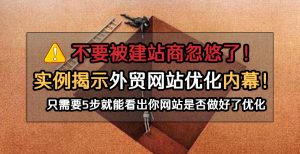 实例揭示外贸网站优化内幕不要被骗了