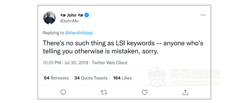 06-Google 发言人表示LSI关键词是不存在的