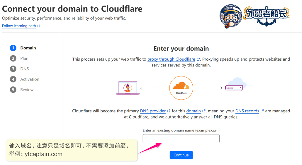 08-Cloudflare填写网站域名