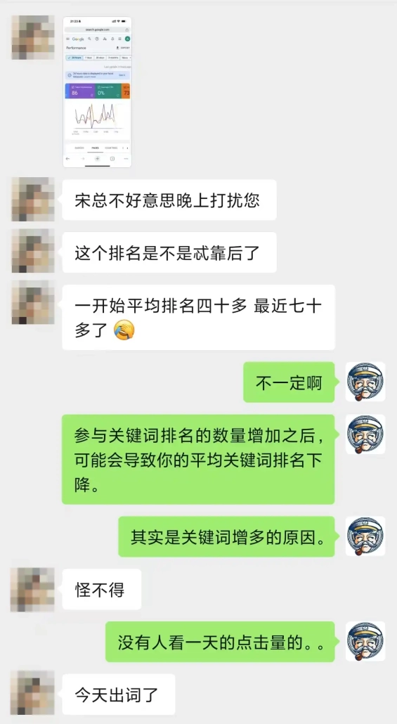 Google Search Console平均排名下降_结果